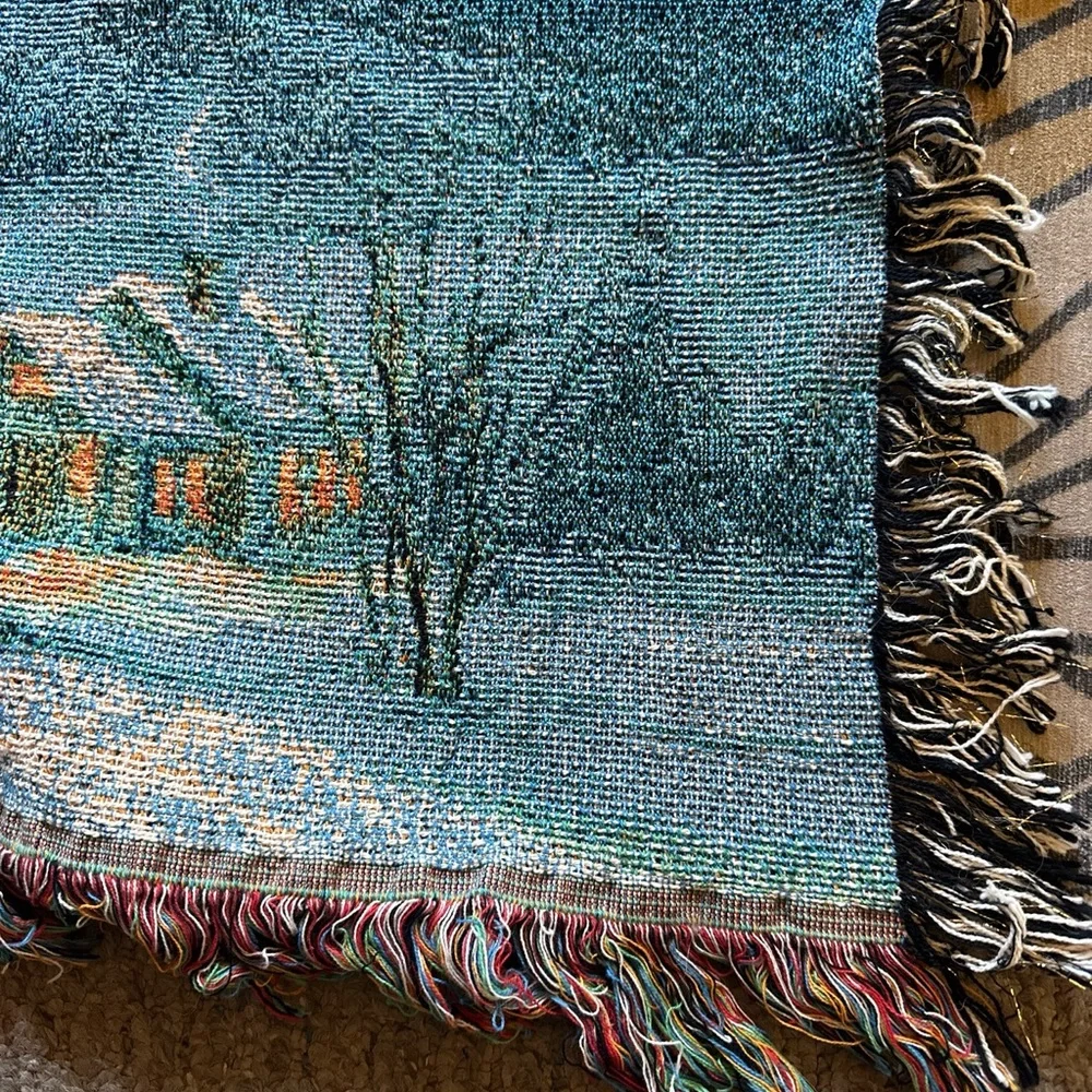 GORGEOUS Dona Gelsinger Little Angel Tapestry Throw Multicolor NWT 2007